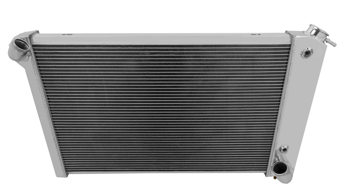 Frostbite Aluminum Radiator 3-Row fits 1969-1972 Chevrolet Corvette (w 350 V8) - Side View