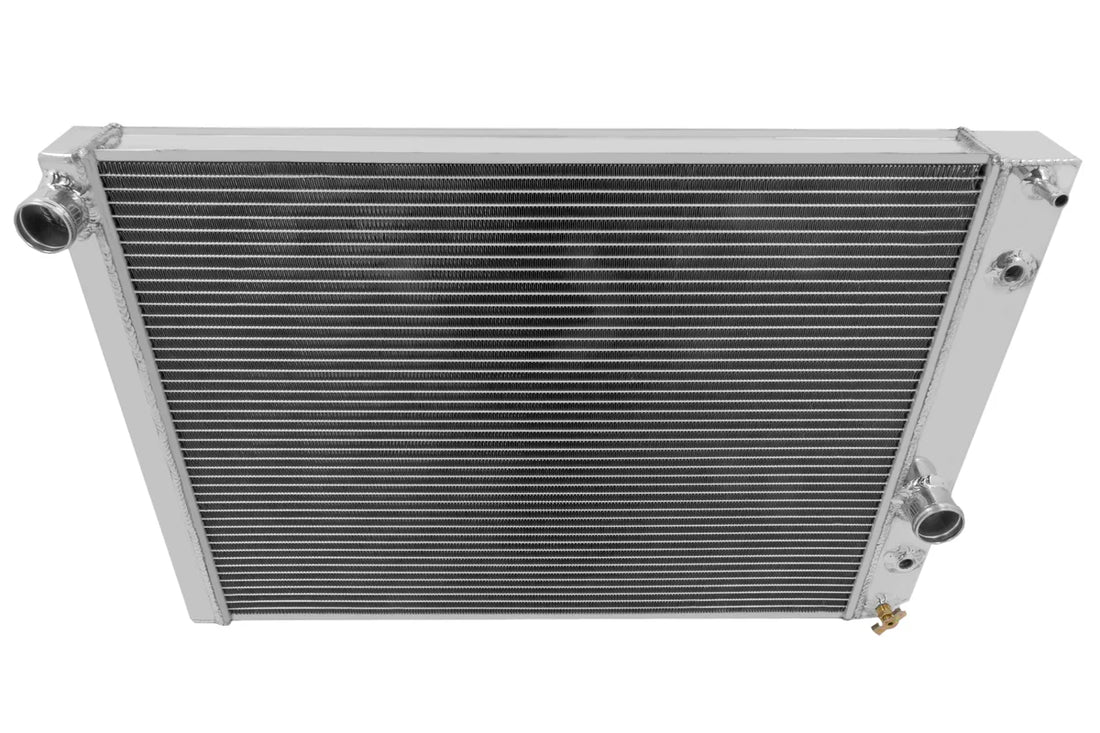 Frostbite Aluminum Radiator 3-Row fits 1991-1996 Chevrolet Corvette (all engines) - Check Fitment Details - Side View