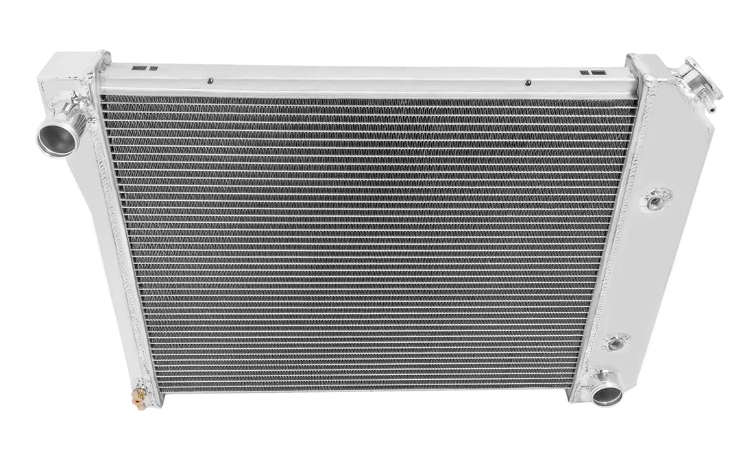 Frostbite Aluminum Radiator- 4 Row fits 1964-1988 Buick / Chevrolet / GMC - Check Fitment Details - Side View