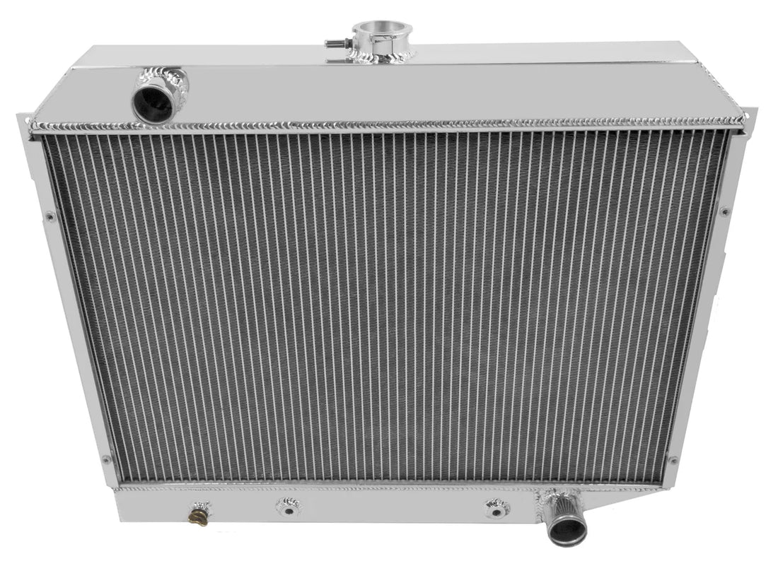 Frostbite Aluminum Radiator 4-Row fits 1968-1974 Dodge / Plymouth (273/318/340/360) - Check Fitment Details - Side View
