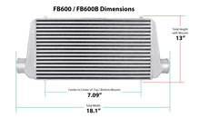 Load image into Gallery viewer, Frostbite Universal fit 11" X 12" X 3" core with 2.5" inlet/outlet - black - Dimension Reference