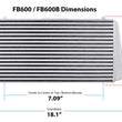 Load image into Gallery viewer, Frostbite Universal fit 11" X 12" X 3" core with 2.5" inlet/outlet - polished - Dimension Reference