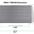 Load image into Gallery viewer, Frostbite Universal fit 11" X 12" X 3" core with 3" inlet/outlet - polished - Dimension Reference