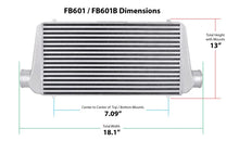 Load image into Gallery viewer, Frostbite Universal fit 11" X 12" X 3" core with 3" inlet/outlet - polished - Dimension Reference