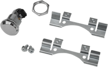 Load image into Gallery viewer, Fuel Door Latch Kit - Push-Button - Chrome DragSpecialties 77388 - Main Product View