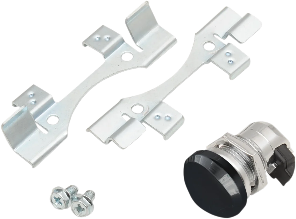 Fuel Door Latch Kit - Push Button - Gloss Black DragSpecialties 77388B - Main Product View