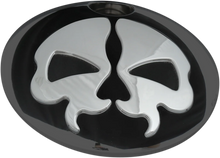 Load image into Gallery viewer, Fuel Door - Split Skull - Black with Chrome DragSpecialties 78051B - Main Product View
