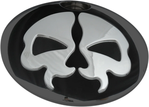 Fuel Door - Split Skull - Black with Chrome DragSpecialties 78051B - Main Product View
