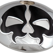 Load image into Gallery viewer, Fuel Door - Split Skull - Black with Chrome DragSpecialties 78051B - Side View