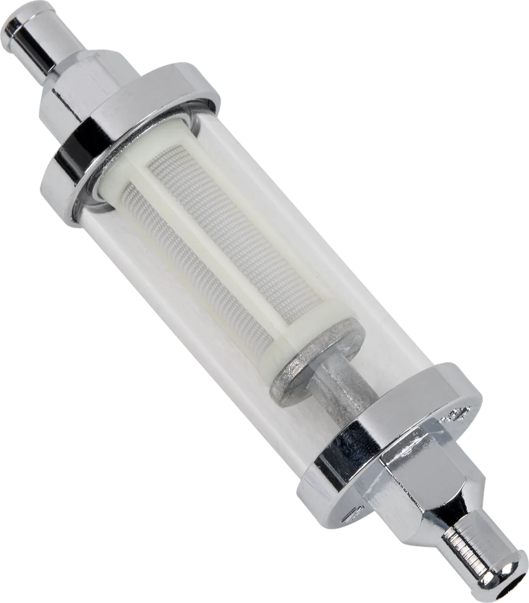Fuel Filter - Clear - Mini - 1/4" DragSpecialties 03-0051-BC145 - Side View