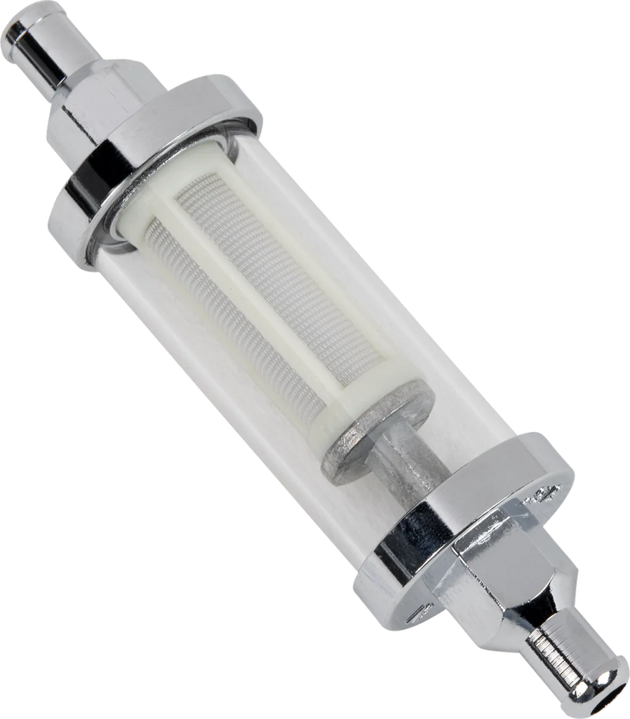Fuel Filter - Clear - Mini - 1/4" DragSpecialties 03-0051-BC145 - Side View