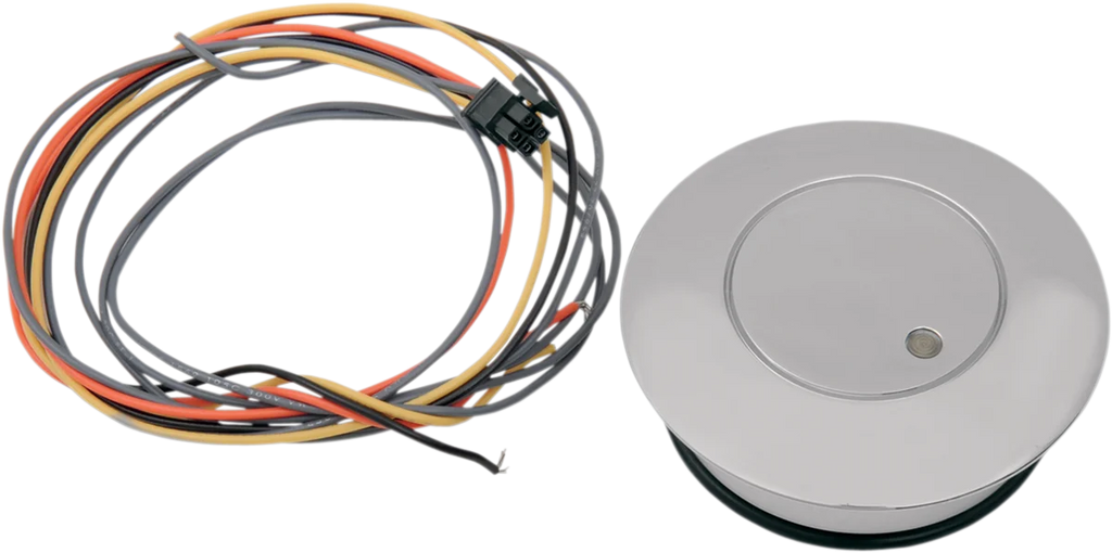 Fuel Level Gas Cap with LED Light - Chrome DragSpecialties DRAG009 - Main Product View