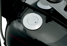 Load image into Gallery viewer, Fuel Level Gas Cap with LED Light - Chrome DragSpecialties DRAG009 - Side View