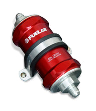 Load image into Gallery viewer, Fuelab 818 In-Line Fuel Filter Standard -6AN In/Out 6 Micron Fiberglass - Red - Main Product View