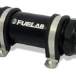 Load image into Gallery viewer, Fuelab 828 In-Line Fuel Filter Long -10AN In/Out 100 Micron Stainless - Black - Main Product View