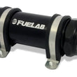 Load image into Gallery viewer, Fuelab 828 In-Line Fuel Filter Long -6AN In/Out 10 Micron Fabric - Black - Main Product View