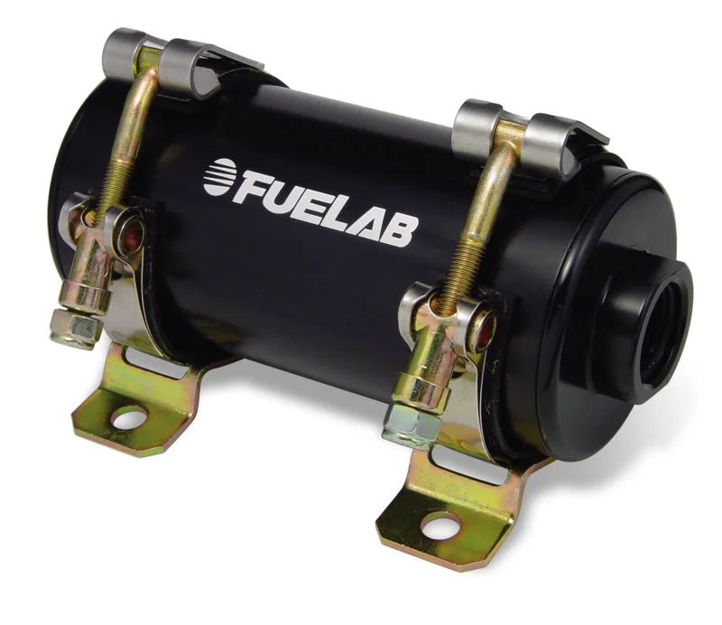 Fuelab Prodigy Reduced Size Carb In-Line Fuel Pump w/Internal Bypass - 800 HP - Black - Main Product View
