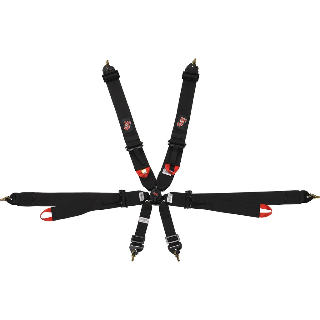 G-FORCE Racing Gear 6pt Harness Camlock Indiv P/D Black  FIA