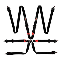 Load image into Gallery viewer, G-FORCE Racing Gear Harness 6-pt Black 2in Indivd. Shlder P/U Lap