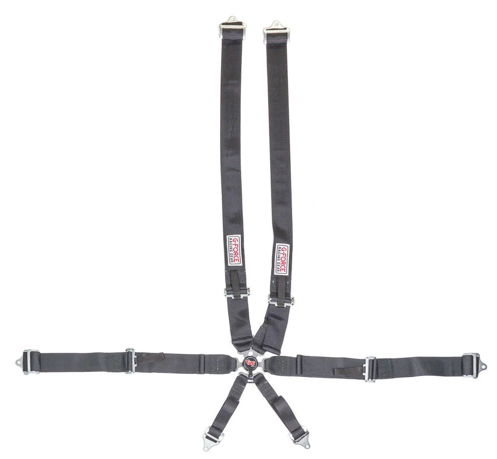 G-FORCE Racing Gear Harness Camlock Black 6pt