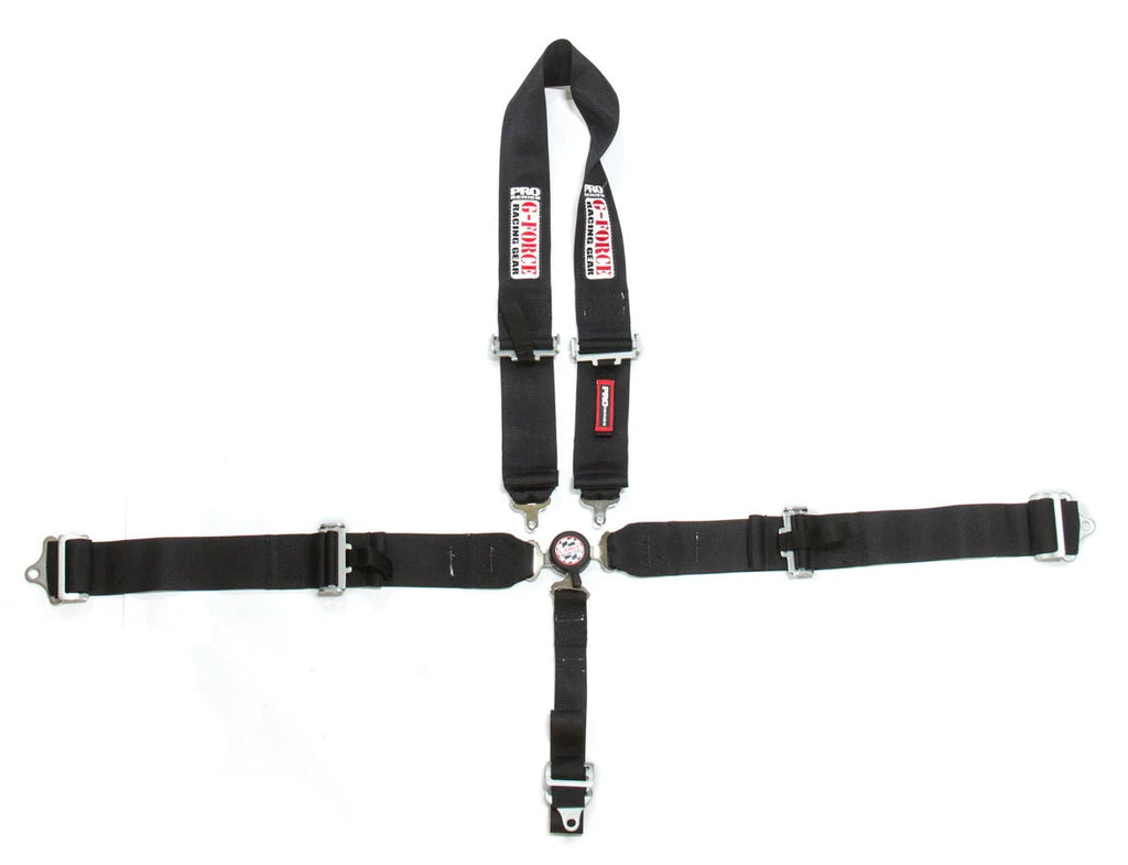 G-FORCE Racing Gear U-Type Harness Camlock Black 5pt Pro Series