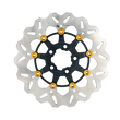 Load image into Gallery viewer, GBRAKES - Rotor 11.8" Floating Wave Rr Black/Gold Buttons - 17-DU076