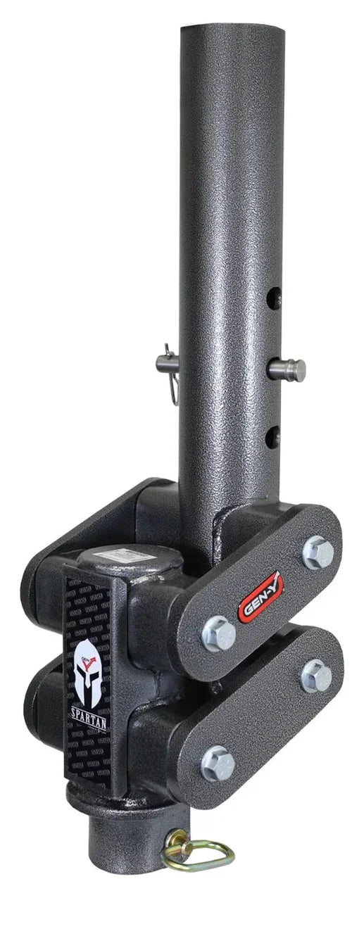 Gen-Y Spartan Torsion-Flex 5in Offset 4in RD Tube Gooseneck 2-5/16in Coupler Standard Height - Side View