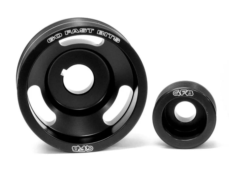 GFB 02-10 WRX/STI 2 Piece Under-Drive Pulley Kit w/ Belts (Crank & Alternator) - Main Product View