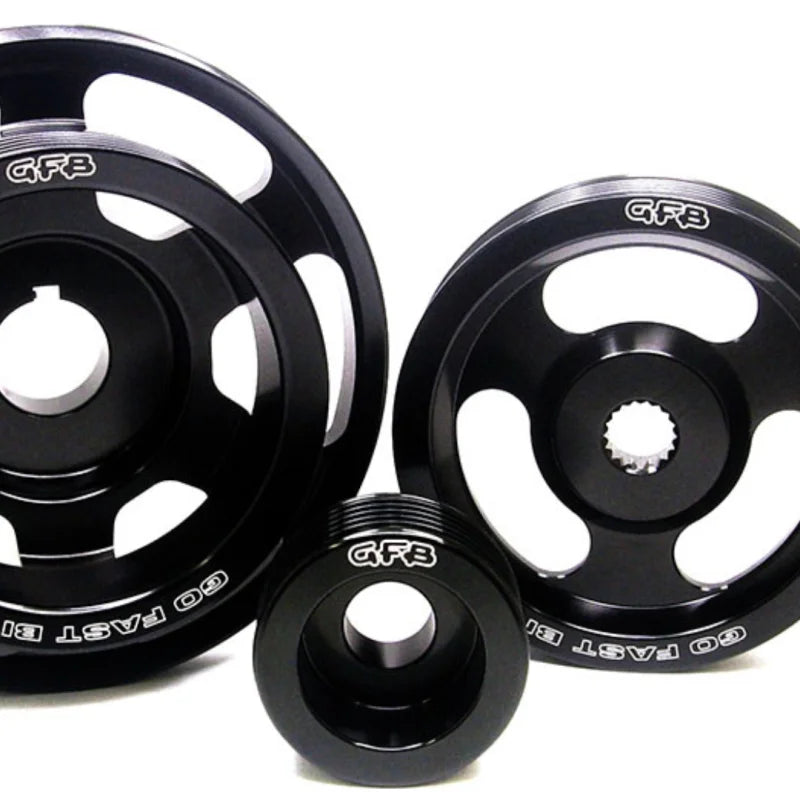 GFB 08+ WRX/STi / 09+ Forester / 03-09 LGT 3 pc Underdrive/Non-Underdrive Pulley Kit - Installation View