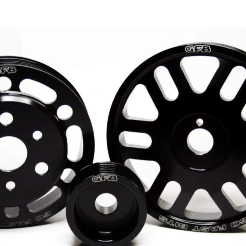 GFB 13 Subaru BRZ / 13 Scion FR-S 3 Pc L/W Pulley Kit (Inc Crank/Alternator/Water Pump Pulleys) - Side View