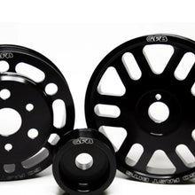 Load image into Gallery viewer, GFB 13 Subaru BRZ / 13 Scion FR-S 3 Pc L/W Pulley Kit (Inc Crank/Alternator/Water Pump Pulleys) - Side View