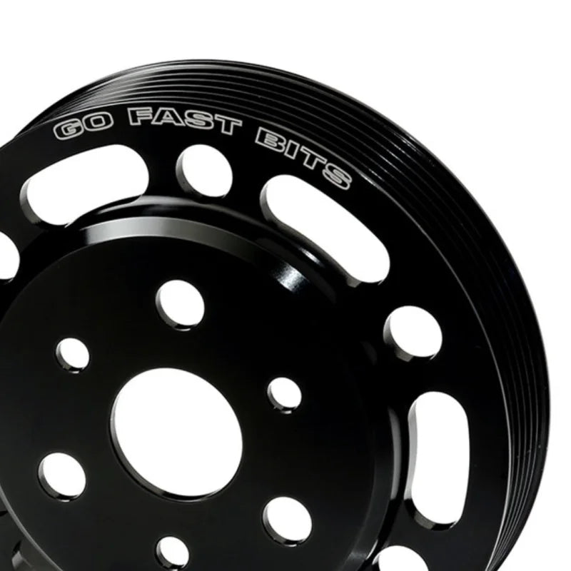 GFB 13+ Subaru BRZ / 13+ Scion FR-S Lightweight Aluminum Water Pump Pulley - Installation View