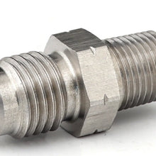 Load image into Gallery viewer, GFB 1/8in BSPT Male to -4AN Male Flare (Stainless Steel) - Back View