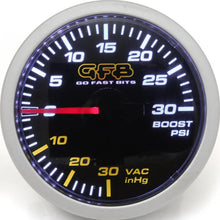 Load image into Gallery viewer, GFB 52mm Boost Gauge 30psi - Side View