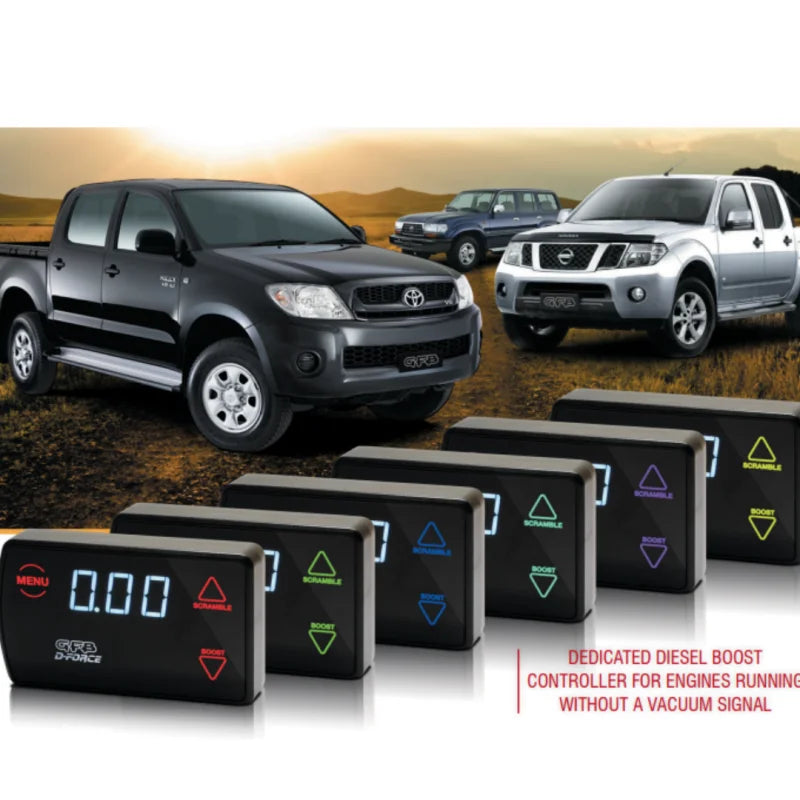 GFB D-FORCE Diesel Specific Electronic Boost Controller for Non-VNT Turbos (No EGT Module) - Back View