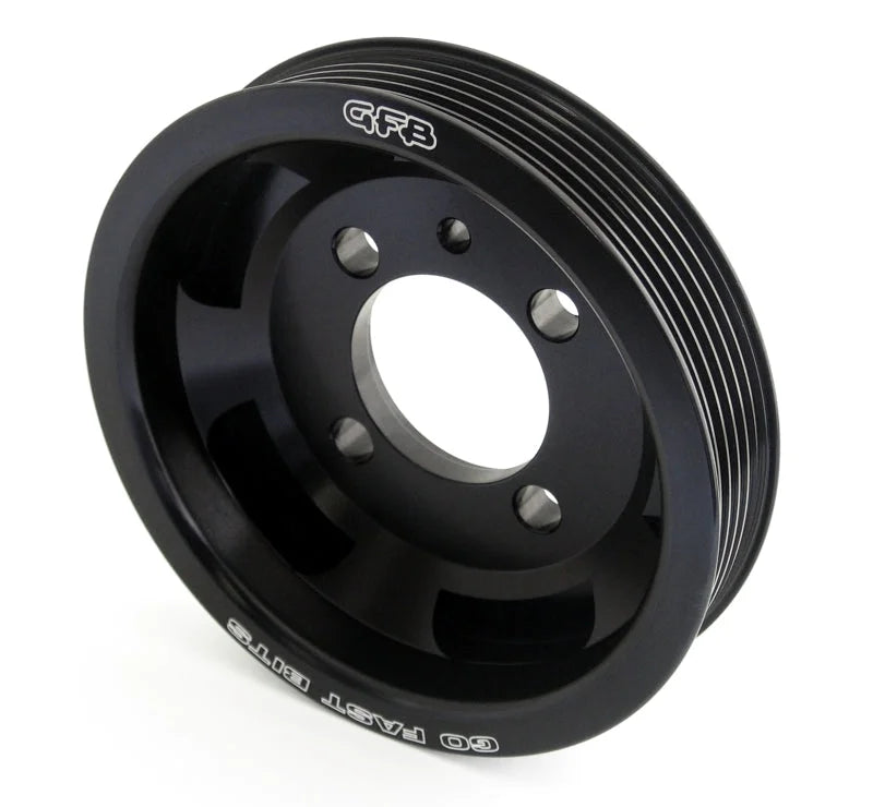GFB Evo 4-9 Under-Drive Crank Pulley w/ Belt - Side View