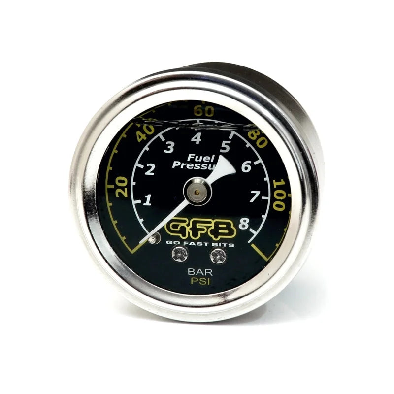 GFB Fuel Pressure Gauge (Suits 8050/8060) 40mm 1-1/2in 1/8MPT Thread 0-120PSI - Back View