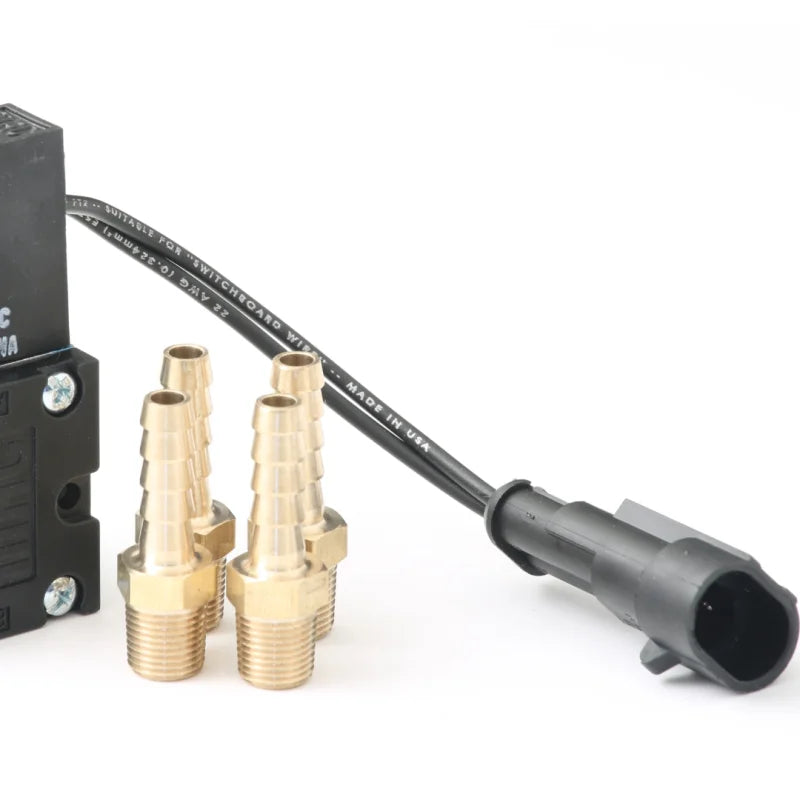 GFB G-Force 4-Port Solenoid (Includes 4 Hosetails) - Side View