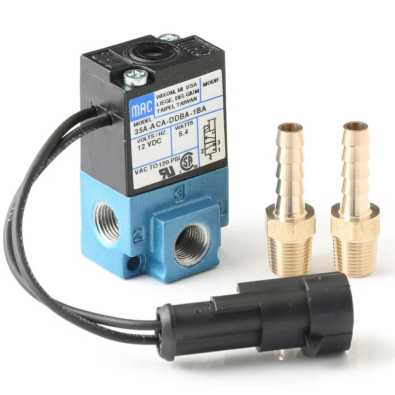 GFB G-Force Solenoid Includes 2 Hosetails - Side View