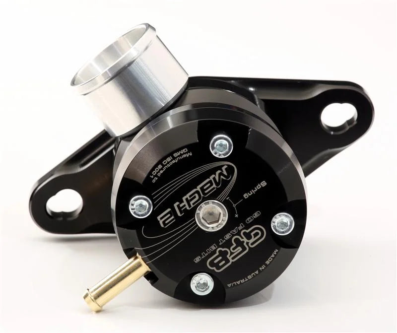GFB Mach 2 TMS Recirculating Diverter Valve - Subaru 08+ WRX / 03-09 GT Legacy / 09-12 XT Forester - Side View