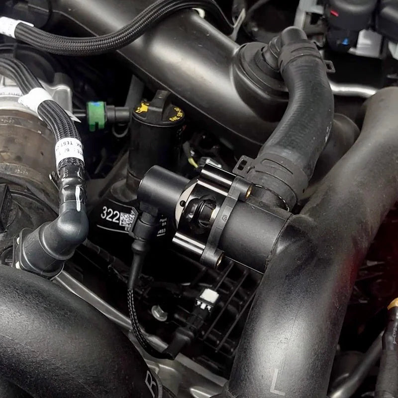 GFB VTA Blow Off Valve 19-23 Ford Mustang 2.3L EcoBoost / 2022+ Ford Ranger Raptor 3.0L EcoBoost - Back View