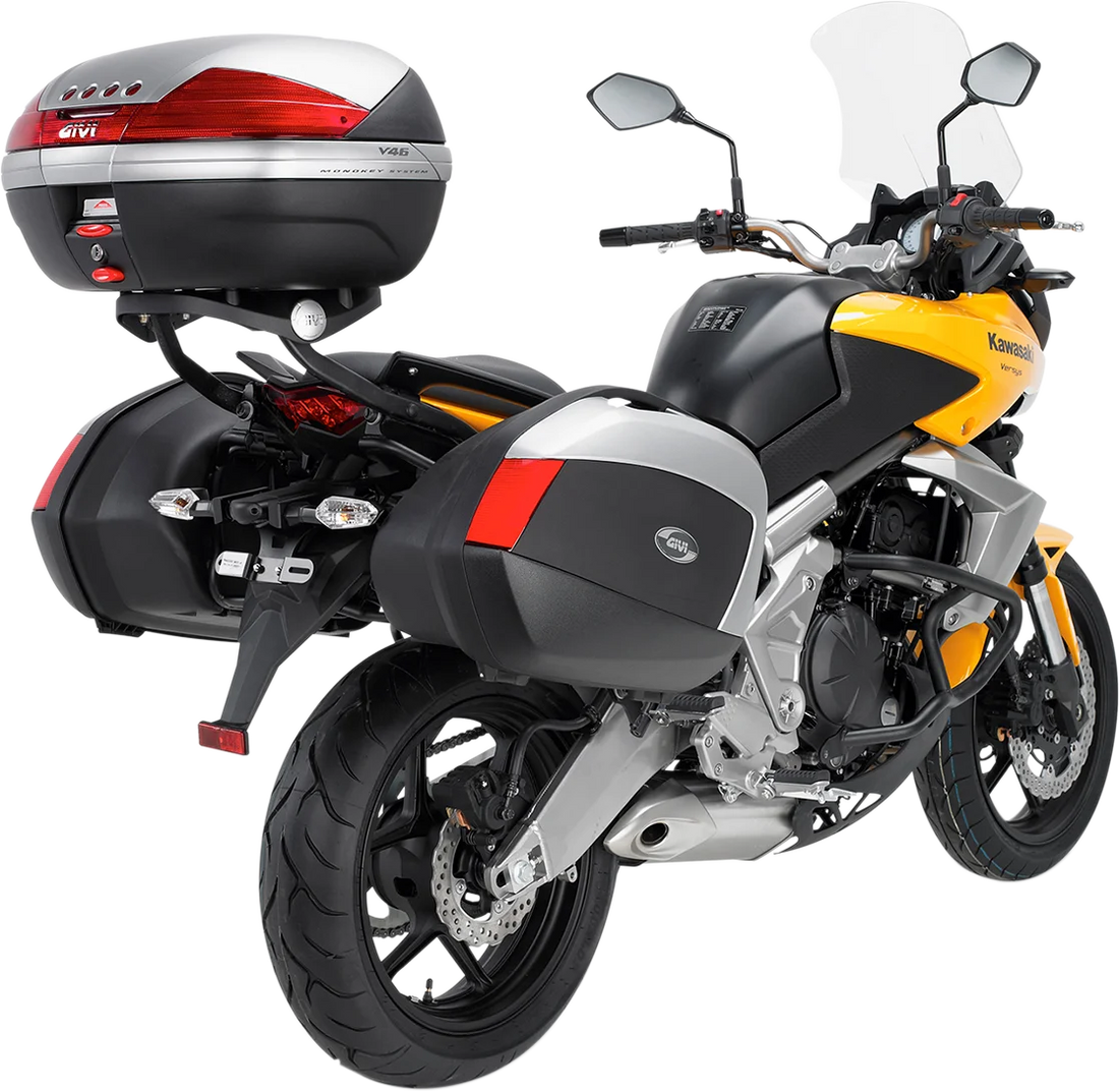GIVI Side Arms - Rear Rack 451FZ fits KLE 650 - Back View