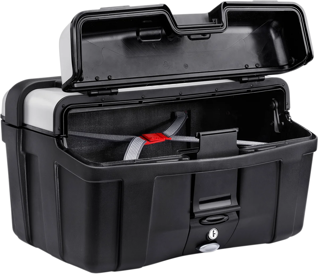 GIVI Trekker Side or Top Case - Silver - 46 Liter TRK46NA - Back View