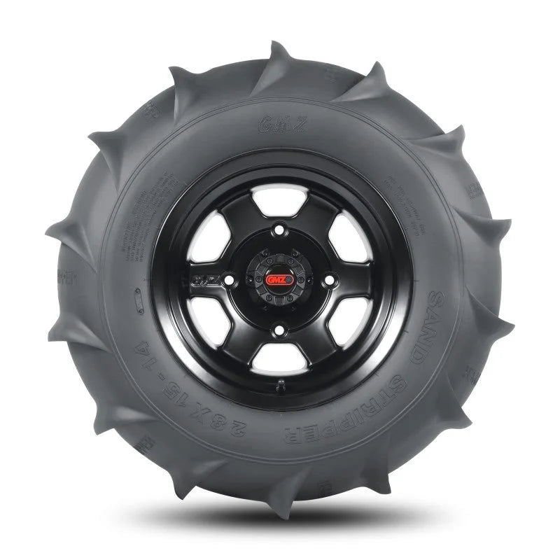 GMZ Sand Stripper Rear HP Tire - 14 Paddle 1-1/8in - 28x15-14 - Side View