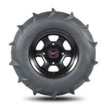 Load image into Gallery viewer, GMZ Sand Stripper Rear HP Tire - 14 Paddle 1-1/8in - 28x15-14 - Side View