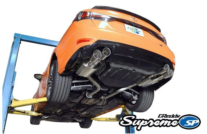 GReddy 2015+ Lexus GS-F Dual 63.5mm Supreme SP Axle-Back Exhaust w/ Quad Offset Tips - Side View