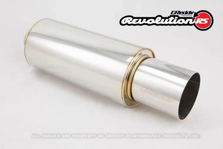 GReddy 3.0in Universal Revolution Muffler - Back View