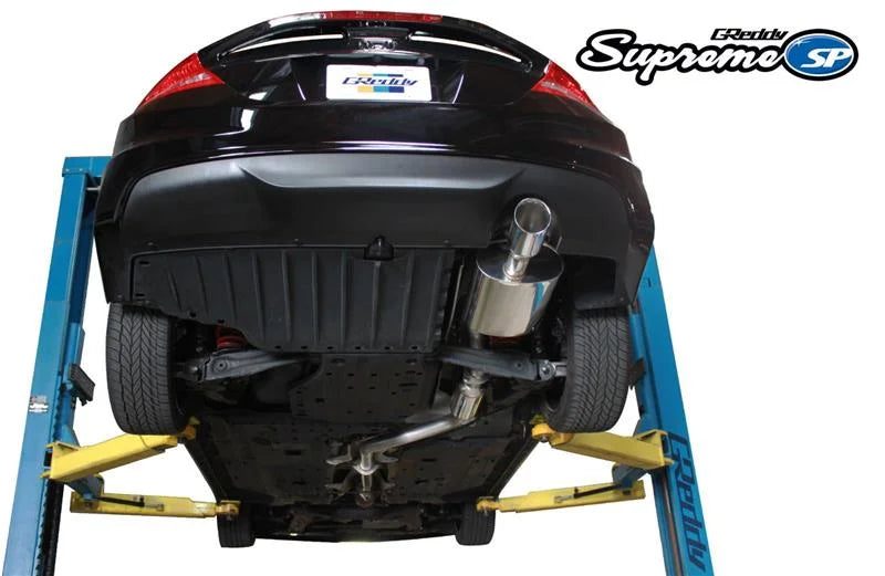 GReddy 76mm Cat-Back Exhaust fits 2012-2015 Honda Civic Si Coupe - Back View