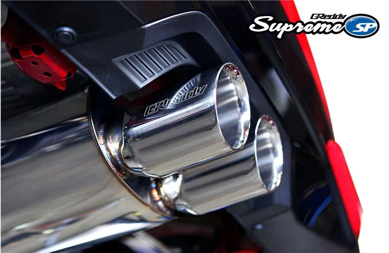 GReddy 76mm Cat-Back Exhaust fits 2017-2020 Honda Civic Sport - Installation View