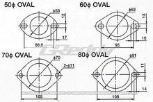 Load image into Gallery viewer, GReddy 80mm Oval Exhaust Gasket - Side View